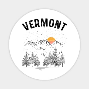 Vermont State Vintage Retro Magnet